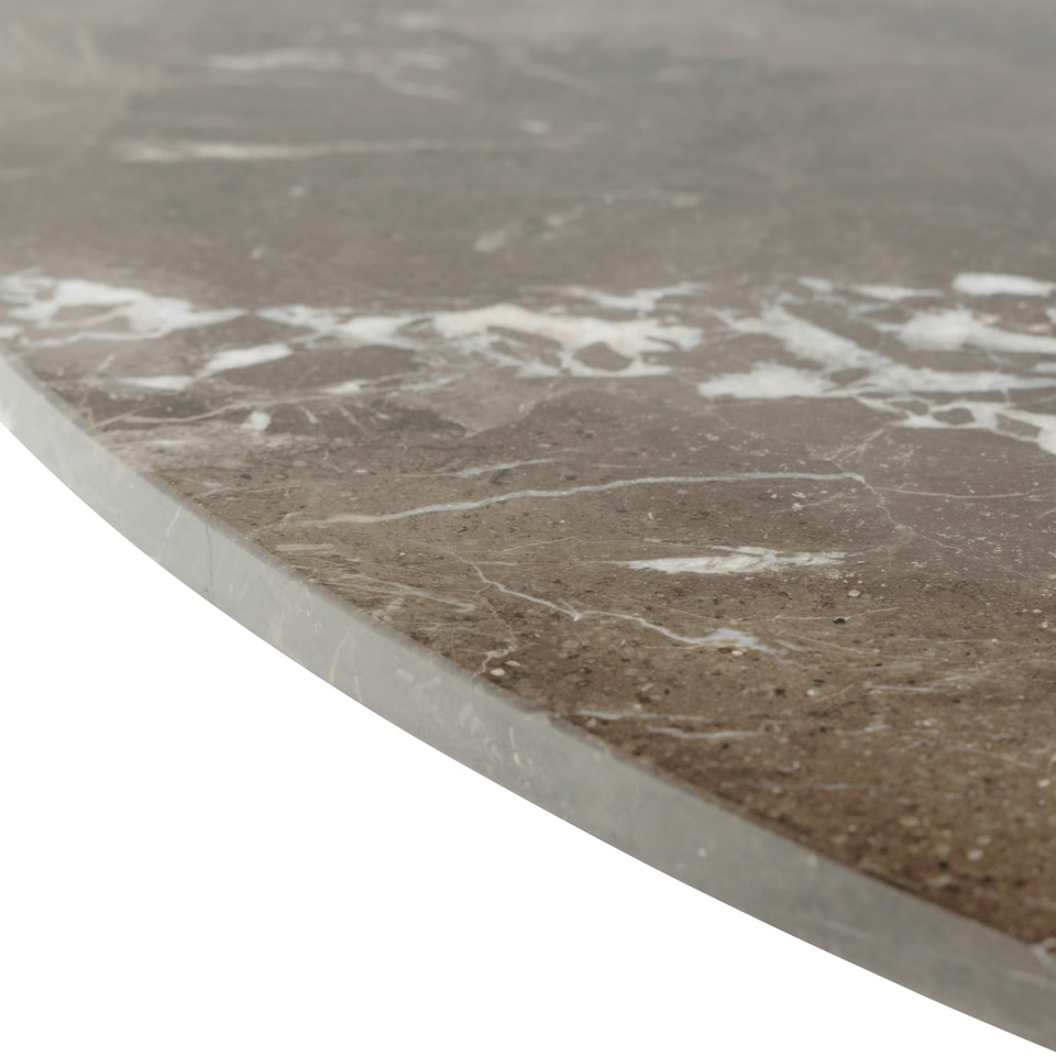 image 1 of Heaven Dining Table with Brown Polished Marble Top