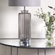 image 3 of Brock Black Smoked Glass Table Lamp