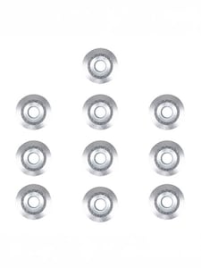 ValueLights 10 Pack IP67 Rated 15mm White LED Round Decking Kitchen Plinth Lights Kit