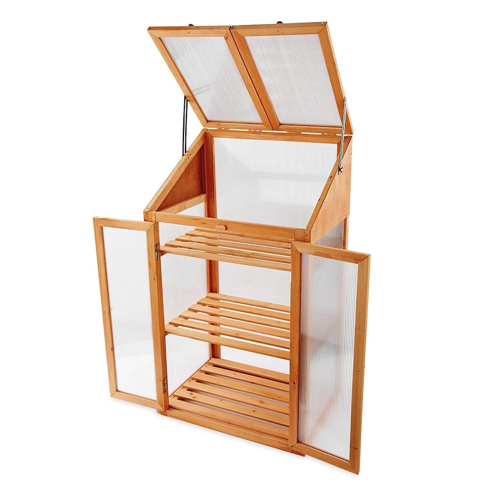 image 1 of Marco Paul Large 3 Tier Wooden Garden Greenhouse