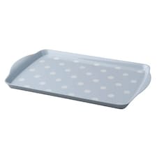 Melamine Dotty Tray, Medium | Blue | Duck Egg Blue