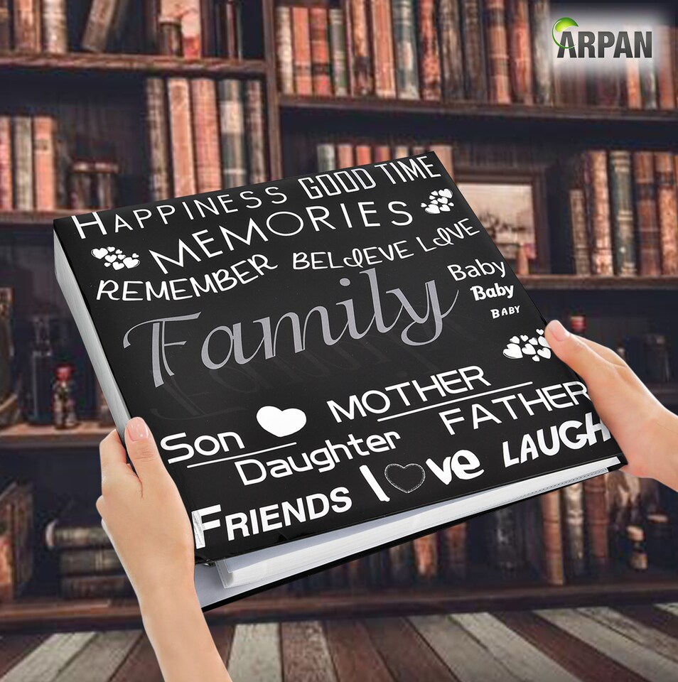 image 1 of ARPAN Large 3-Ring Binder Photo Album Holds 500 Photos 6x4" (10x15cm) – Slip In Pocket Picture Album for Wedding, Baby, Birthday, Family & Travel Memories