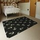 image 3 of Anchors on Black Background (Rug) Black | Large: 140x200cm