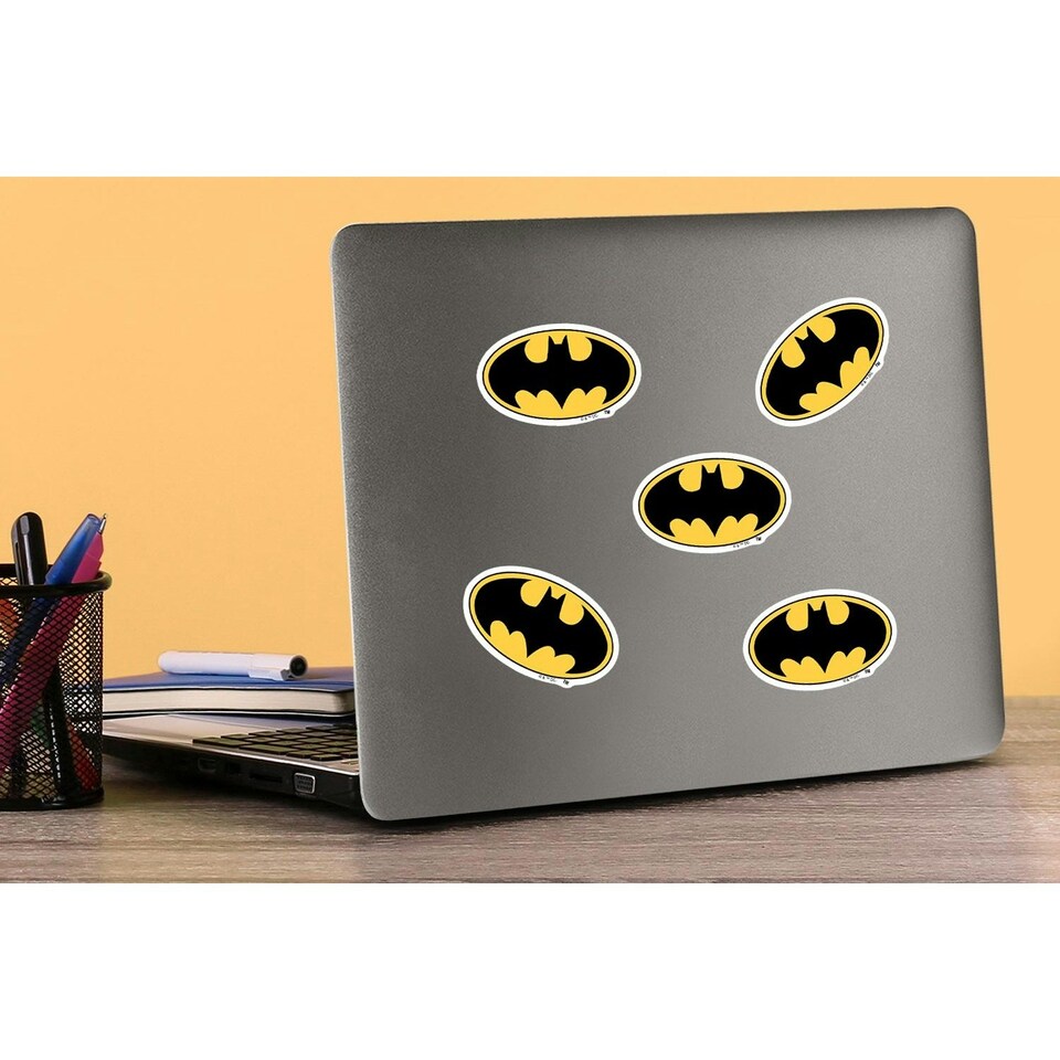 image 1 of Batman Deluxe Logo Stickers (Pack of 100) - Multicoloured - One Size