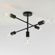 image 2 of Studio 5 Light Semi Flush Light Matt Black, E27