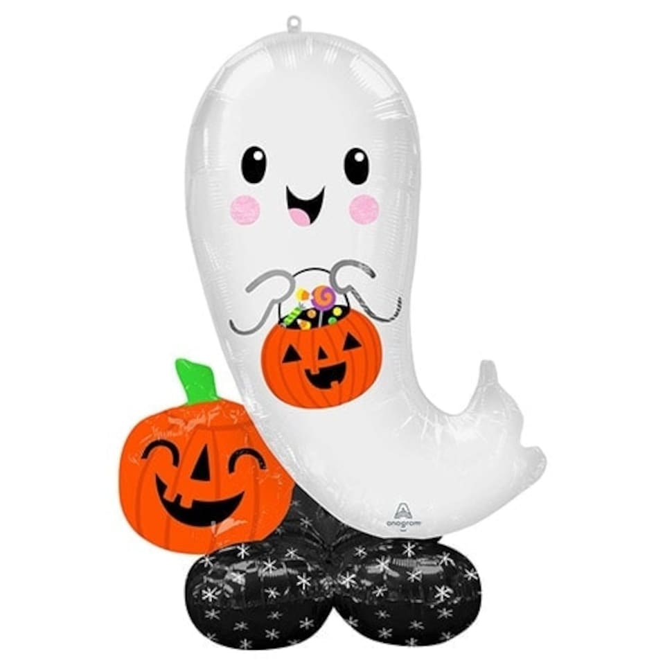 image 1 of Halloween Ghost Airloonz Air Fill Giant Foil Balloon 134cm / 53 in