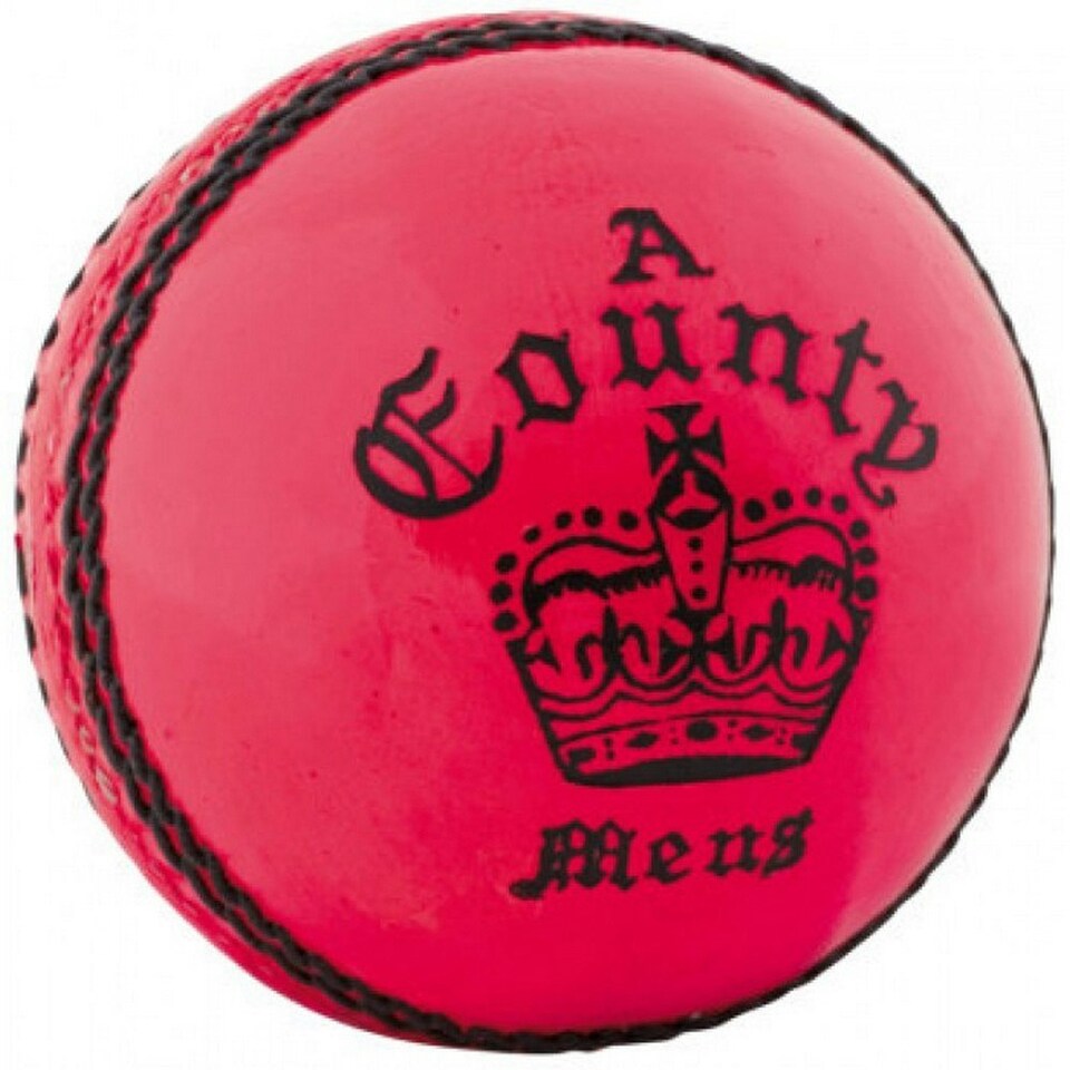 Readers County Crown Leather Cricket Ball - Pink - One Size