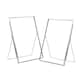 image 1 of Nicola Spring Standing Metal Photo Frames - 6" x 8" - Silver - Pack of 2 | Silver | Silver | One Size