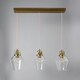 image 4 of BHS Saskia Bubble Glass Diner Pendant Bar, Satin Brass