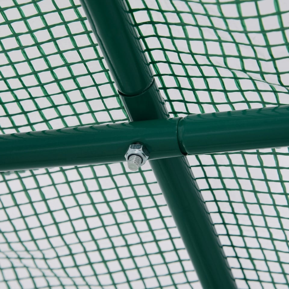 image 1 of Outsunny Polytunnel Greenhouse Outdoor Grow House Roll Up Door Windows 2x2.5m