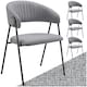 image 1 of Dining Chair Bedano - woven fabric, padded, 150 kg load capacity - Set of 4 Grey