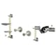 image 6 of PawHut 4Pcs Wall Mounted Cat Shelves with Hammock, Scratching Post, Grey