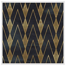 Gold geometreic lines (Picutre Frame) White | XS