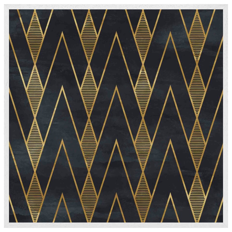 image 1 of Gold geometreic lines (Picutre Frame) White | XS