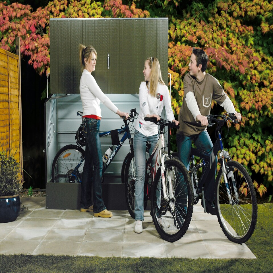 image 1 of Trimetals ProtectaCycle Secure Bike Store (Police Approved Fits) up to 3 Adult Bikes Cream