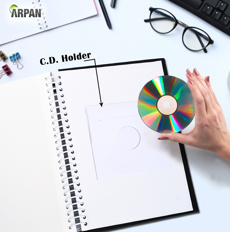 image 1 of ARPAN Self Adhesive Spiral Ring Binding Photo Album – 36 Sheets / 72 Sides – Large Sticky Page Scrapbook Memory Album for Photos, Keepsakes & Special Occasions