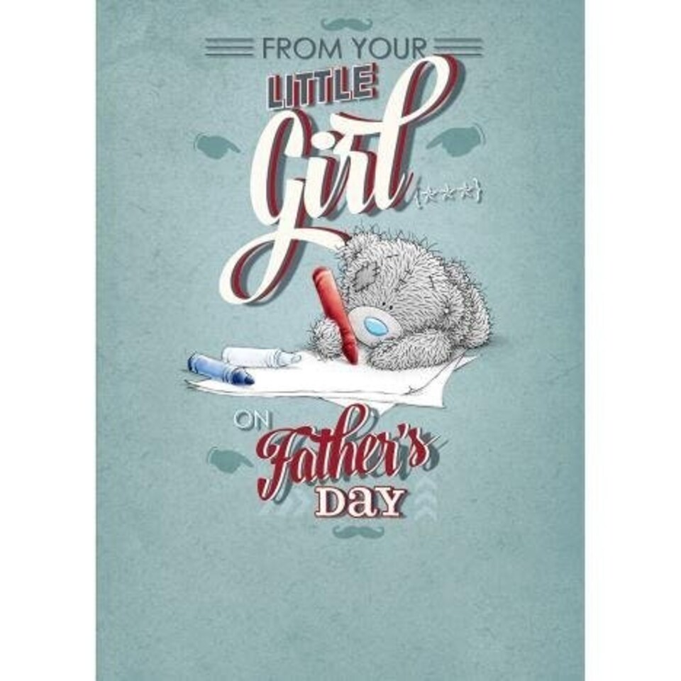 image 1 of From Your Little Girl Me to You Bear Fathers Day Card