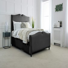 Harling Plush Double Bed Frame - Black