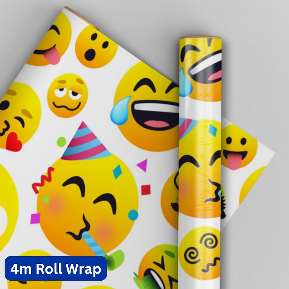 image 1 of JoyPixels Emoji 4m Roll Wrapping Paper