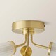 image 6 of ValueLights Canya Gold 3 Way IP44 Reeded Glass Ceiling Light | Gold