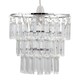 image 7 of Three Tier Acrylic Crystal Light Shade Clear | Chrome