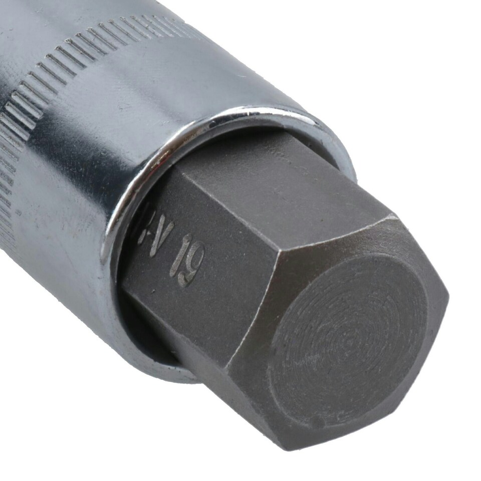 image 1 of 1/2" drive Hex / Allen key bit socket set metric sizes 4mm - 19mm AT659