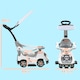 image 5 of AIYAPLAY 3 in 1 Ride on Push Car, Cartoon Robot Theme Foot to Floor Slider, Baby Push Along Car with Parent Handle, Light Music Horn, Underneath Storage, for Boys Girls 12-36 Months - White | White | White