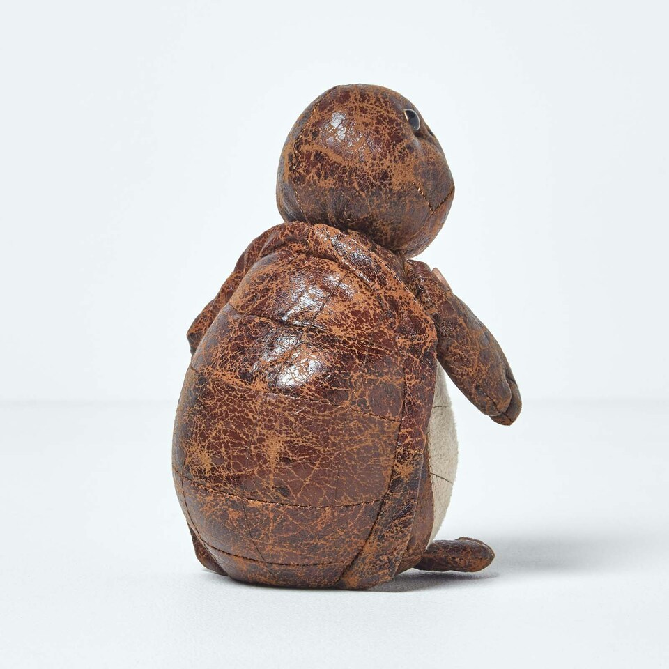 image 1 of Homescapes Door Stop Novelty Turtle Door Stopper Animal Faux Leather