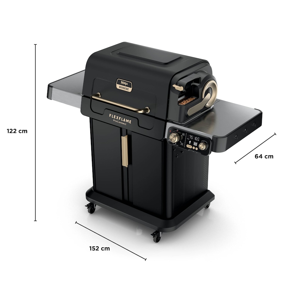 image 1 of Ninja FlexFlame Outdoor Cooking System & Pro Connect App PG305UK Black and Silver