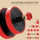 image 5 of SPORTNOW 4-in-1 Adjustable Weight Dumbbells Set, Used as Barbell, Kettlebell, Push up Stand, Free Weights Set for Men and Women Home Gym Training, 30KG, Red