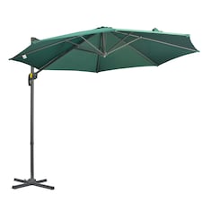 Outsunny 3 x 3(m) Cantilever Parasol Garden Umbrella with Cross Base