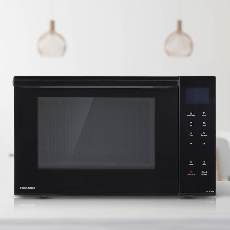image 1 of Panasonic 3-In-1 Flatbed Microwave Oven & Grill, 23L, 900W, Black