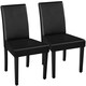 image 7 of Yaheetech Set of 4 Fabric Upholstered Dining Chairs Grey | Dark Grey