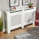 image 2 of Large Radiator Cover MDF Wooden Home Decorative Modern Design | White