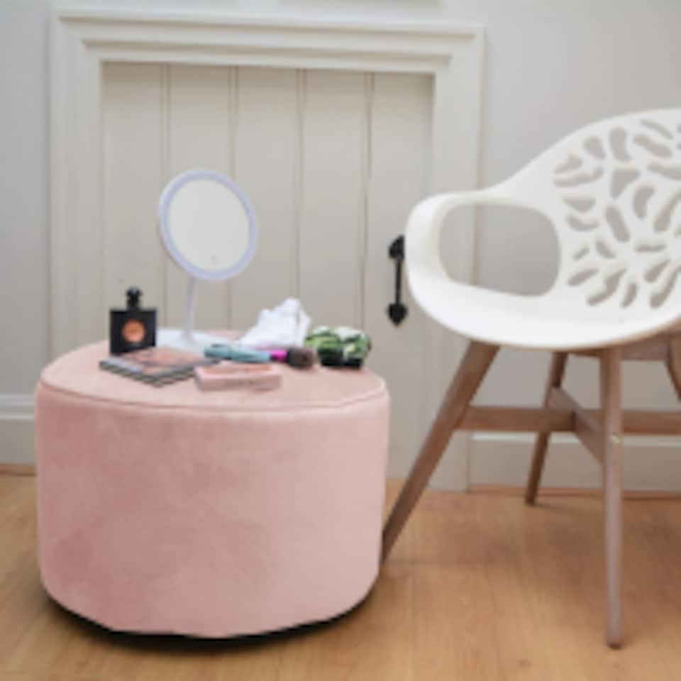 image 1 of rucomfy Velvet Pouffe - Indoor Bean Bag Footstool