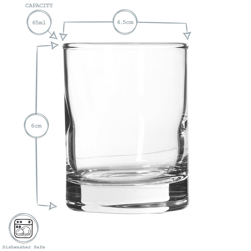 image 1 of Rink Drink Shot Glasses - 65ml - Pack of 24 | Clear | Clear | 24