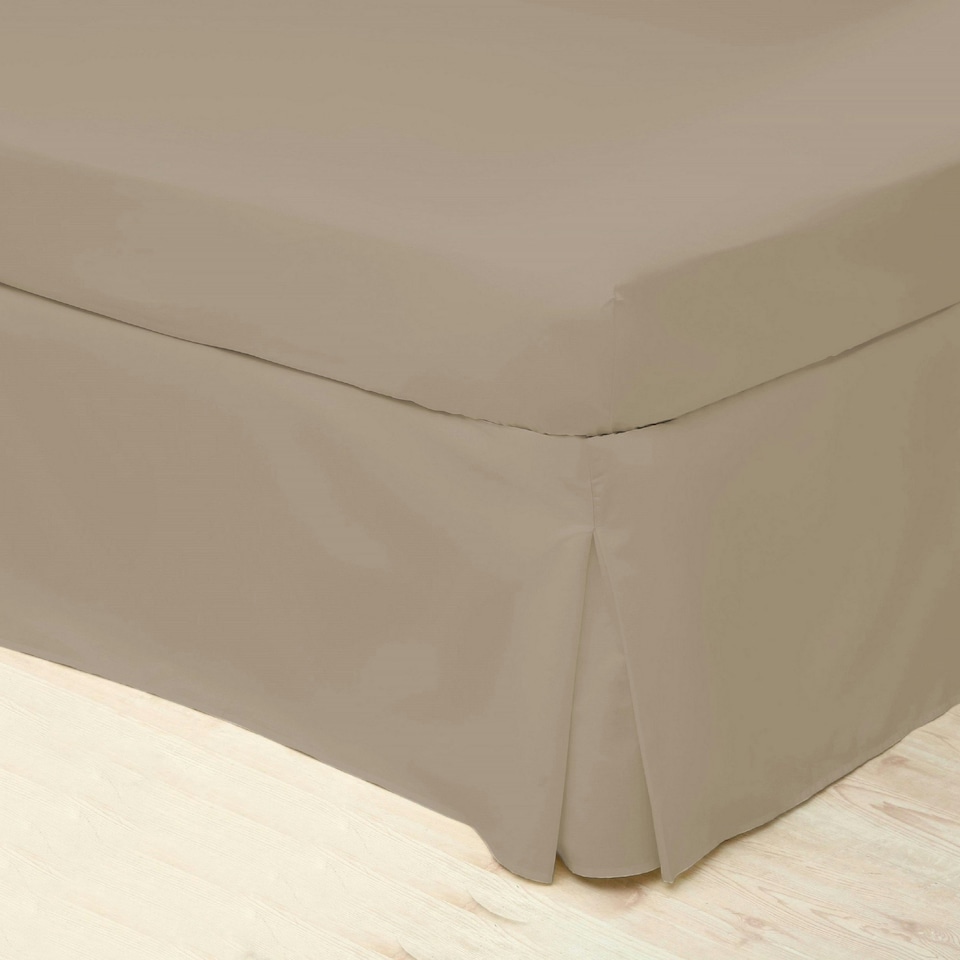 Belledorm Easycare Percale Platform Valance - Walnut Whip - Narrow Double