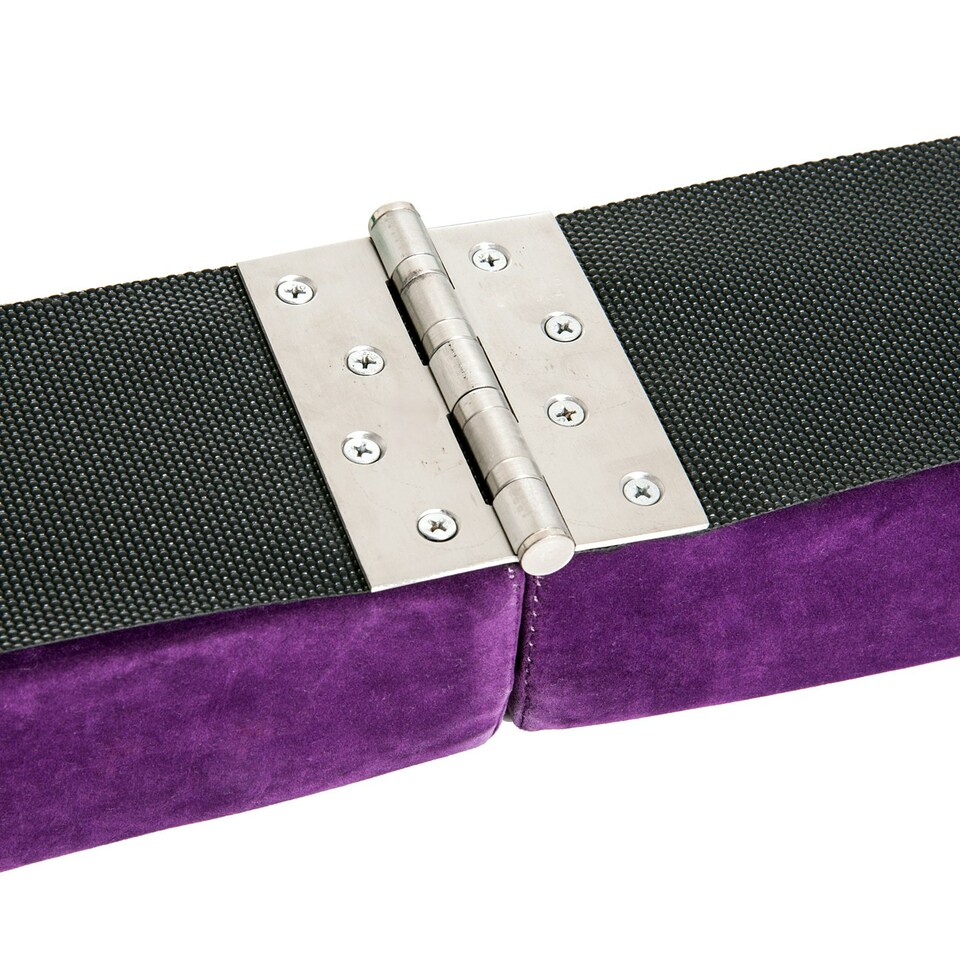 image 1 of HOMCOM 2.4m Balance Beam Trainer Fold Performance Gymnastics, Purple