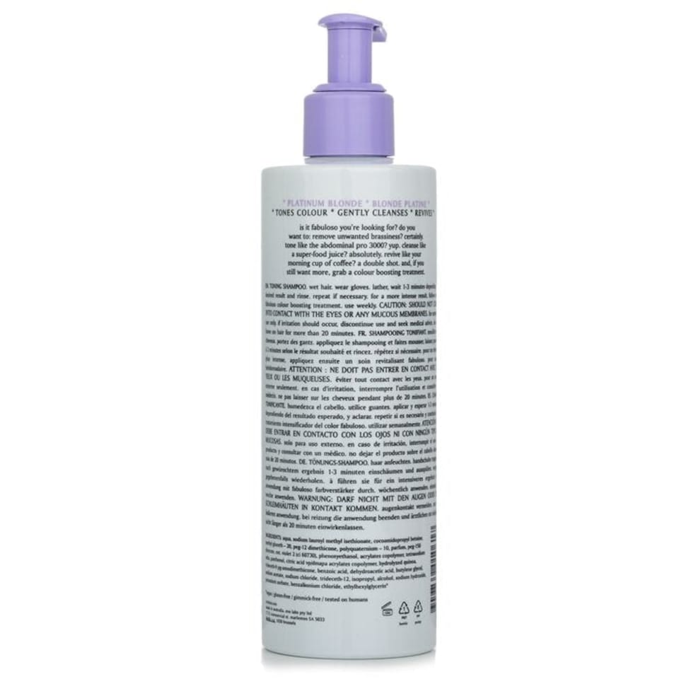 image 1 of Fabuloso Toning Shampoo - # Platinum Blonde - 250 ml/8.4Oz