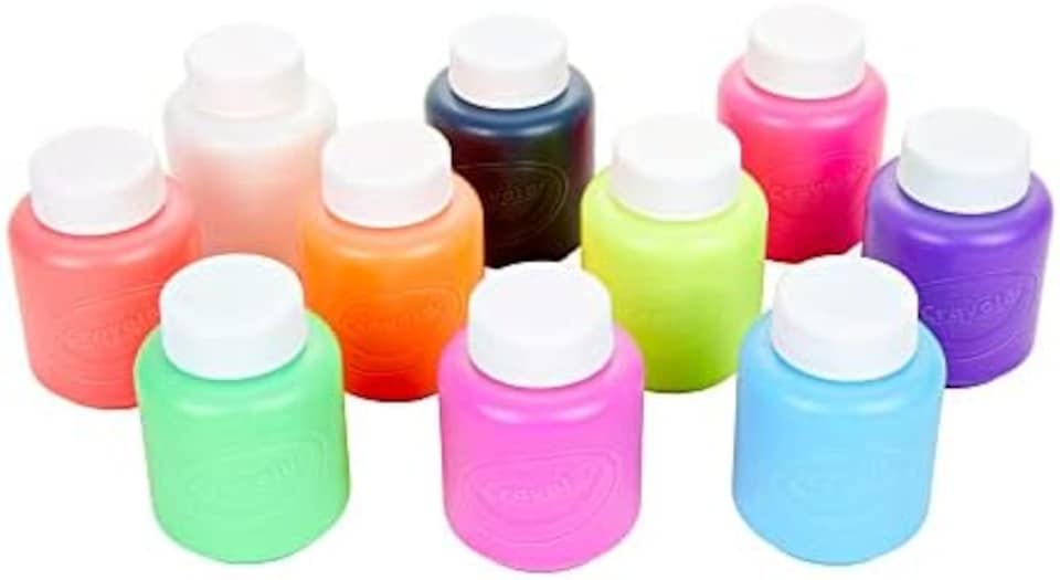 image 1 of Crayola Washable Neon Kids Paint Set 10 Colours