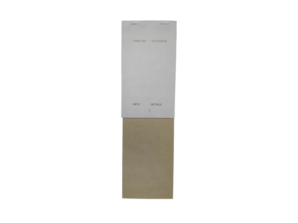 image 1 of Pack of 10 95mm x 165mm White Carbonless Triplicate Restaurant Pads
