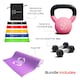 image 2 of Home Strength Training 5kg Dumbbell 8kg Kettlebell Yoga Mat Resistance Bands Set