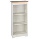image 3 of Colorado Low Narrow Bookcase - MDF/MDP - 44 x 21.5 x 100 cm - Soft White/Oak White