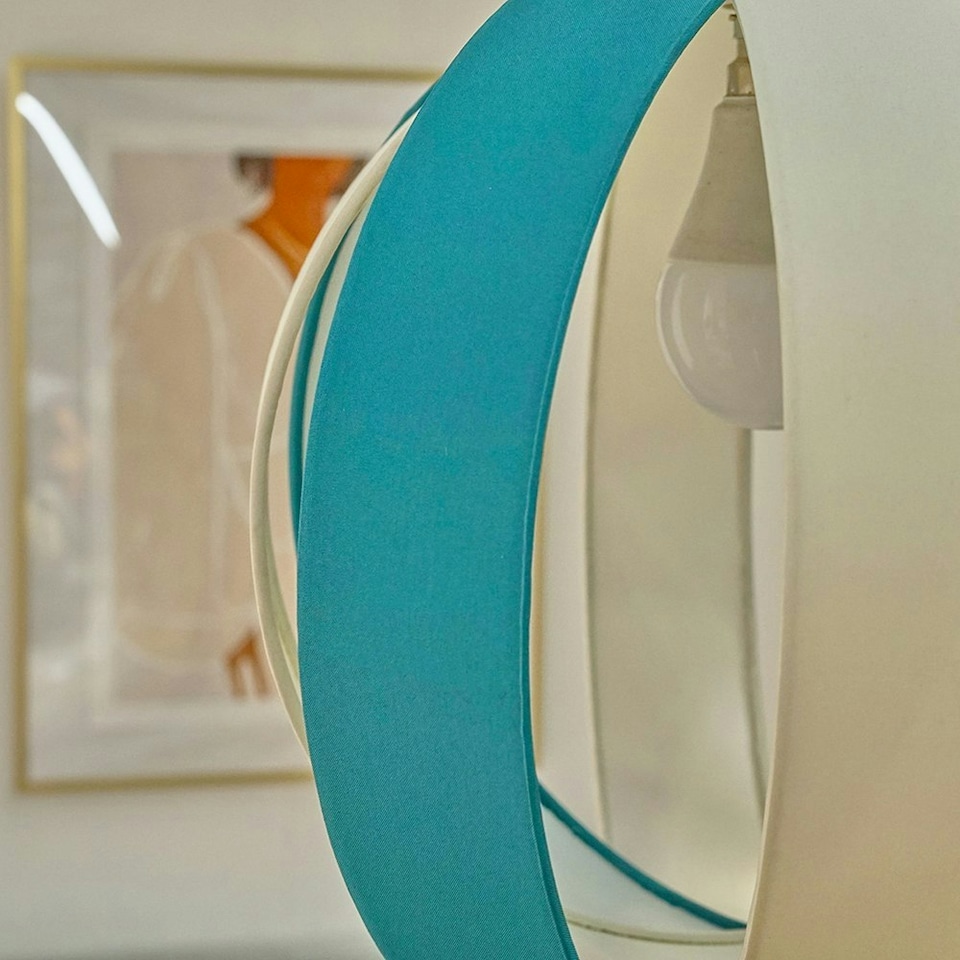 image 1 of ValueLights J90 Blue Ceiling Pendant Shade & Bulb | Blue