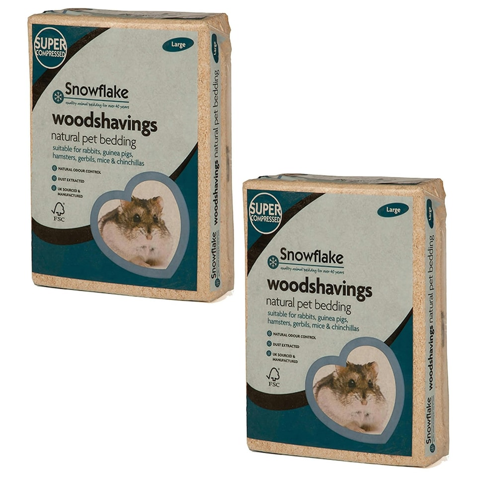 image 1 of 3kg (2 Bags) Large Animal Pet Bedding Wood Shavings With Odour Control Dust Extracted Ideal For Hamster & Gerbil