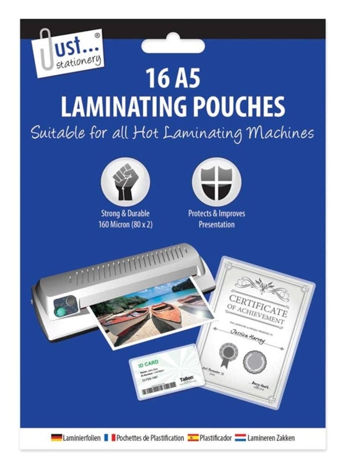 image 1 of Pack of 16 A5 laminating Pouches
