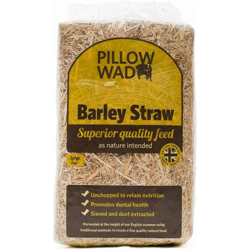 image 1 of 3 Bags 2kg Un-Chopped Soft Barley Straw Bedding For Animals Retains Nutrition Ideal For Chickens, Rabbits & Tortoise
