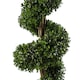 image 3 of 120cm Spiral Buxus Artificial Tree UV Resistant Outdoor Topiary | Green | 4ft