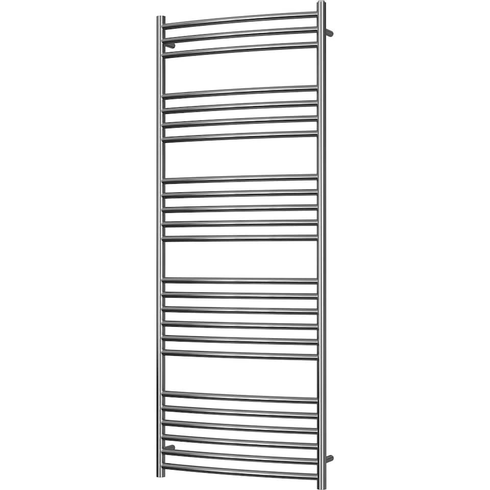 image 1 of Aston Curved Heated Towel Rail Bathroom Radiator - Stainless Steel (H) 1600mm x (W) 600mm