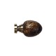image 2 of 35mm Fixed Length Metal Curtain Pole Set Antique Brass Alexia Finial 150cm Bronze | Bronze